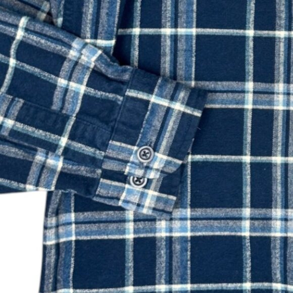 L.L. BEAN Men's EUC Chamois Shirt Slightly Fitted Plaid | Size LT - Picture 5 of 8